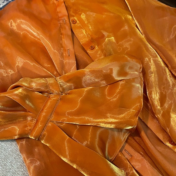 Bell Sleeve Silky Blouse - Picture 3 of 4